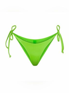 SKIMS SIGNATURE SWIM
DIPPED TIE BIKINI BOTTOM 3X Neon Green